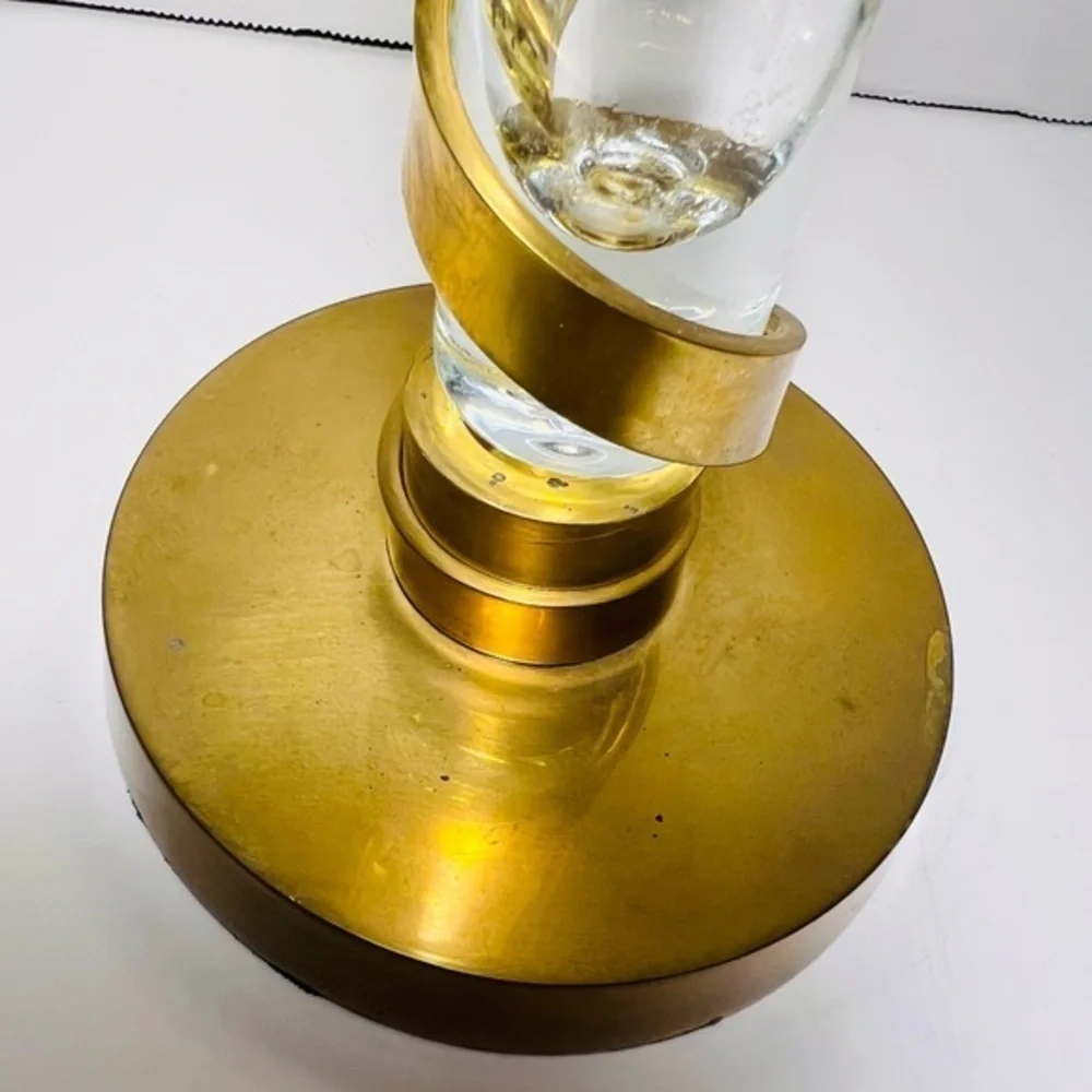 Vintage Solid Brass and glass vase Handmade In India